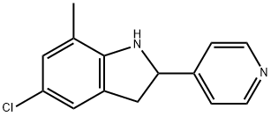 1H-Indole,5-chloro-2,3-dihydro-7-methyl-2-(4-pyridinyl)-(9CI) Structure