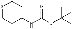 (四氢-2H-噻喃-4-基)氨基甲酸叔丁酯, 595597-00-5, 结构式