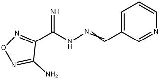 1,2,5-Oxadiazole-3-carboximidicacid,4-amino-,(3-pyridinylmethylene)hydrazide(9CI) Struktur