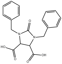 1,3-Bisbenzyl-2-oxoimidazolidine-4,5-dicarboxylic acid Structure