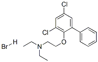 Ethanamine, 2-((3,5-dichloro(1,1'-biphenyl)-2-yl)oxy)-N,N-diethyl-, hydrobromide,5957-22-2,结构式