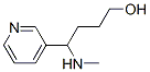 4-(N-メチルアミノ)-4-(3-ピリジル)ブタン-1-オール 化学構造式