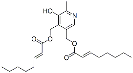 吡哆素二辛烯酸酯, 59599-61-0, 结构式