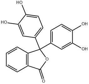 3,3-Bis(3,4-dihydroxyphenyl)isobenzofuran-1(3H)-one 结构式
