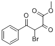 3-ブロモ-2,4-ジオキソ-4-フェニルブタン酸メチル 化学構造式