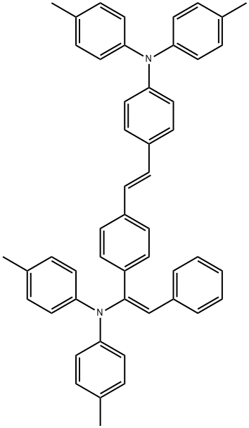 4-(Di-p-tolylamino)-4'-[(di-p-tolylamino) styryl]stilbene Structure