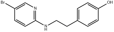 4-{2-[(5-bromopyridin-2-yl)amino]ethyl}phenol Struktur