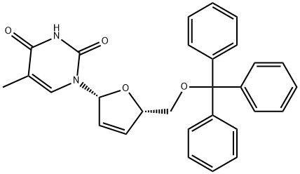5'-O-TRITYL-2',3'-DEHYDROTHYMIDINE,5964-41-0,结构式