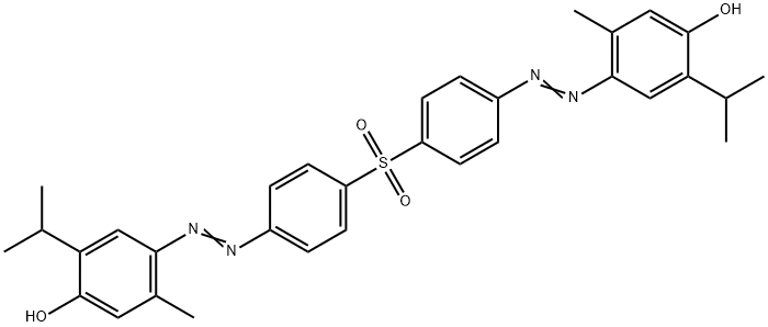 ビス[4-(4-ヒドロキシ-2-メチル-5-イソプロピルフェニルアゾ)フェニル]スルホン 化学構造式