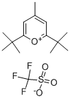 2,6-ジ-tert-ブチル-4-メチルピリリウム トリフルオロメタンスルホナト 化学構造式
