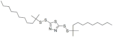 2,5-二(叔-十二烷基二硫代)-1,3,4-噻二唑, 59656-20-1, 结构式