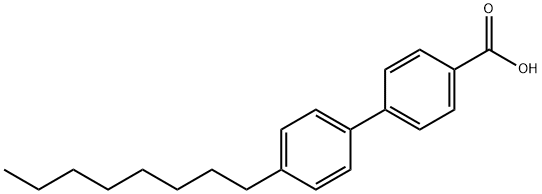4-オクチル-4'-ビフェニルカルボン酸 化学構造式
