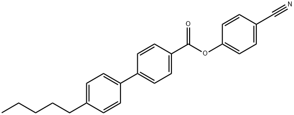 4'-Pentyl-4-biphenylcarboxylic acid p-cyanophenyl ester Struktur