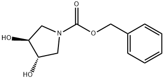 (3S,4S)-N-Cbz-3,4-dihydroxypyrrolidine Struktur