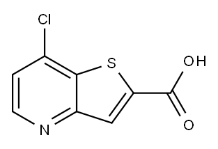 7-クロロチエノ[3,2-B]ピリジン-2-カルボン酸 化学構造式