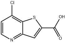 7-クロロチエノ[3,2-B]ピリジン-2-カルボン酸 化学構造式