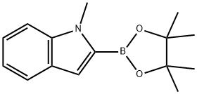 1-メチルインドール-2-ボロン酸, ピナコールエステル 化学構造式