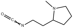 Pyrrolidine, 2-(2-isocyanatoethyl)-1-methyl- (9CI) Structure