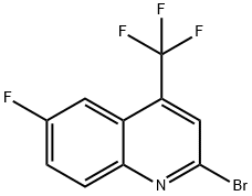 2-Bromo-6-fluoro-4-(trifluoromethyl)quinoline Struktur