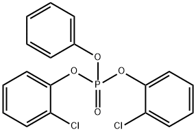 Phosphoric acid bis(2-chlorophenyl)phenyl ester Struktur