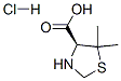 (S)-5,5-dimethylthiazolidine-4-carboxylic acid hydrochloride Struktur