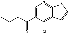 4-クロロチエノ[2,3-B]ピリジン-5-カルボン酸エチル 化学構造式