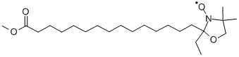 2-ETHYL-2-(15-METHOXY-15-OXOPENTADECYL)-4,4-DIMETHYL-3-OXAZOLIDINYLOXY Struktur