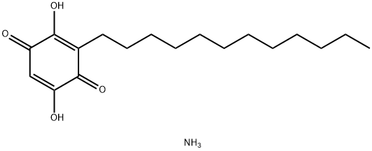 3-ドデシル-2,5-ジヒドロキシ-2,5-シクロヘキサジエン-1,4-ジオン/アンモニア,(1:2) 化学構造式