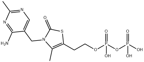 2-[3-[(4-氨基-2-甲基嘧啶-5-基)甲基]-4-甲基-2-氧代-1,3-噻唑-5-基]乙基焦磷酸酯,59733-97-0,结构式