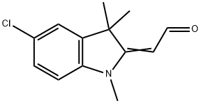 1,3,3-trimethyl-5-chloro-2-indolineacetaldehyde Struktur