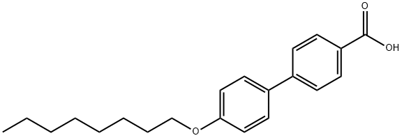 4'-N-オクチルオキシビフェニル-4-カルボン酸 化学構造式