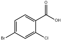 4-Bromo-2-chlorobenzoic acid Struktur