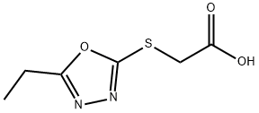 (5-ETHYL-[1,3,4]OXADIAZOL-2-YLSULFANYL)-ACETIC ACID Structure