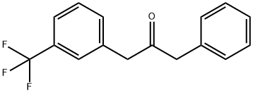 1-フェニル-3-[3-(トリフルオロメチル)フェニル]-2-プロパノン 化学構造式