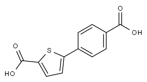 4-(5-(Methoxycarbonyl)thiophen-2-yl)benzoic acid Struktur