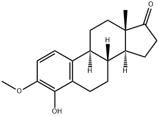 4-ヒドロキシ-3-メトキシエストラ-1,3,5(10)-トリエン-17-オン 化学構造式