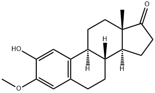 2-ヒドロキシ-3-メトキシエストラ-1,3,5(10)-トリエン-17-オン 化学構造式