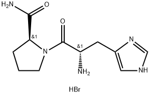 L-组氨酰-L-脯氨酰胺二氢溴酸盐 结构式