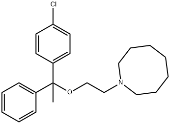 1-[2-[(p-クロロ-α-メチル-α-フェニルベンジル)オキシ]エチル]オクタヒドロアゾシン 化学構造式