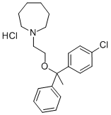 1-[2-[1-(4-クロロフェニル)-1-フェニルエトキシ]エチル]ヘキサヒドロ-1H-アゼピン·塩酸塩 化学構造式