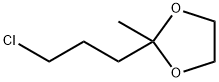 2-メチル-2-(3-クロロプロピル)-1,3-ジオキソラン 化学構造式