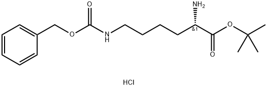 N-Ε-苄氧羰基-L-赖氨酸叔丁酯盐酸盐,5978-22-3,结构式