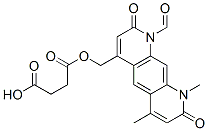 4-[[(3-Carboxypropionyl)oxy]methyl]-8,9-dihydro-6,9-dimethyl-2,8-dioxopyrido[3,2-g]quinoline-1(2H)-carbaldehyde Structure