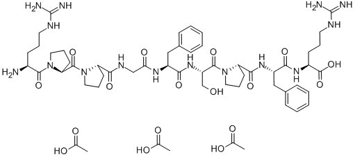 ブラジキニン/酢酸,(1:3) 化学構造式