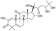2,16,20,24,25-ペンタヒドロキシ-9-メチル-19-ノルラノスタ-1,5-ジエン-3,11,22-トリオン 化学構造式
