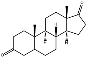 アンドロスタン-3,17-ジオン 化学構造式