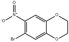 6-BROMO-7-NITRO-2,3-DIHYDRO-1,4-BENZODIOXINE 化学構造式