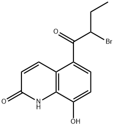 5-(2-溴-1-氧代丁基)-8-羟基-2(1H)-喹啉酮, 59827-93-9, 结构式