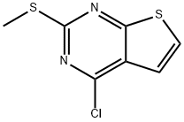4-クロロ-2-(メチルチオ)チエノ[2,3-D]ピリミジン 化学構造式