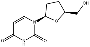 1-[[テトラヒドロ-5β-(ヒドロキシメチル)フラン]-2β-イル]ピリミジン-2,4(1H,3H)-ジオン 化学構造式